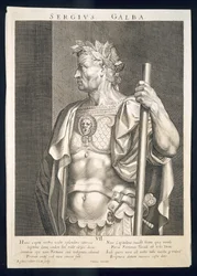 Sergius Galba empereur de Rome 68 après J.-C. gravé par Aegidius Sadeler (1570-1629)